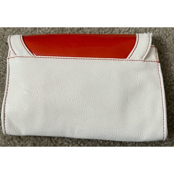 Grace Adele Scentsy Crossbody/Clutch Ivory & Orange Patent NWOT - Picture 6 of 15